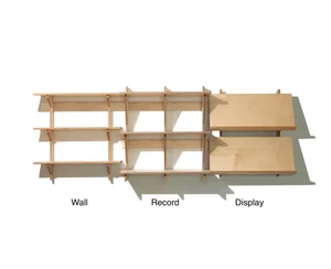Cleat-Hung Modular Zero-Waste Plywood F3 Wall Shelves - FN | Fine